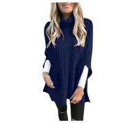 Plus Size Sweaters for Women Turtleneck Fashion Split Hem Long Style Solid Color Knitted Solid Color Casual Sweaters