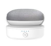 PlusAcc Base de batería Compatible con Google Nest Mini - Accesorio de Base de batería portátil para Exteriores para Cocina y jardín, Fuente de alimentación 9 Horas de Tiempo de reproducción (Blanco)