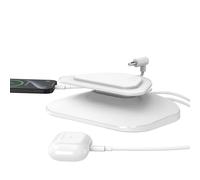 PlusAcc Soporte ajustable para Show 5 de 3ª generación con puertos de carga USB C y USB A, estación de carga para iPhone/Airpods, teléfonos inteligentes y Show 5 de 3ª generación (blanco)