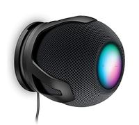 PlusAcc Soporte Compatible con Homepod Mini - Base Adecuada Tanto para Paredes Lisas como Rugosas, gestión de Cables Integrada y Diseño Que Ahorra Espacio (Negro)