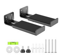 PlusAcc Soporte de Pared para Barra de Sonido - Soportes para Barras de Sonido y Altavoces de TV; soporta hasta 15 kg (33 LB); Profundidad Ajustable de 10 a 17 cm (3,94 a 6,69 Pulgadas) Negro