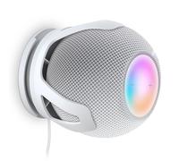 PlusAcc - Soporte de pared para HomePod Mini: compatible con HomePod Mini, sin sonido silenciado y con gesti n de cables, ahorra espacio (blanco)