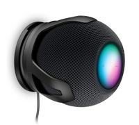 PlusAcc - Soporte de pared para HomePod Mini: compatible con HomePod Mini, sin sonido silenciado y con gesti n de cables, ahorra espacio (negro)