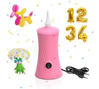 PlusFive - Bomba eléctrica para globos largos y hoja de aluminio, bomba de globo portátil, bomba de inflado para globos de cumpleaños, boda, Navidad y decoraciones de fiesta