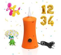 PlusFive Inflador Globos Eléctrico Portátil, Mini Bomba de Globos Eléctrica para Globos Largos 260Q/Latex/Foil, Hinchador Electrico para Globos de Cumpleaños Boda Navidad y Decoraciones de Fiesta