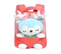 Plush Animal Backpack - Little Doll Stuffed Backpack, Travel Snack Bag for