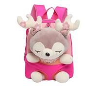 Plush Animal Backpack - Little Doll Stuffed Backpack, Travel Snack Bag for