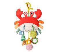 Plush Baby Rattle Toy, Crib Hanging Musical Rattle Toy, Decorative Car Seat Hangable, Lightweight Skin Friendly, Crab Shaped for Kids, Girls, Boys, Family, 22x30cm
