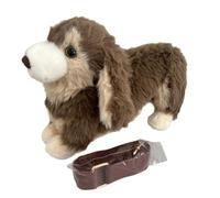 Plush Bag - 40cm Realistic Dog Bookbag | Plush & PP Cotton Animal Shoulder Bag, Cute Puppy Pouch For Boys Girls Kids School Travel Women Halloween Work 3D Stuffed Animal Backpack Novelty Purse