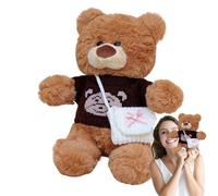 Plush Bear with Clothes, Decorative Stuffed Animal Pillow, Lindo y Bear Plush Toy with Removable Outfit for Girlfriend, Mom, Anniversaries and Birthdays, 11,81 pulgadas