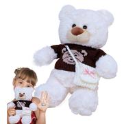 Plush Bear with Clothes, Decorative Stuffed Animal Pillow, Lindo y Bear Plush Toy with Removable Outfit for Girlfriend, Mom, Anniversaries and Birthdays, 11,81 pulgadas