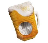Plush Beer Mug Hat, Funny Beer Stein Costume With Lightweight Cosplay Headgear, Adult Photo Props for Stage, Halloween, Masquerade, Oktoberfest, Carnival, Themed Events, Photography, Bar Parties