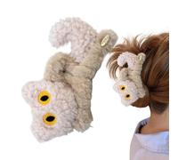 Plush Black Cat Hair Claw - Cute Cartoon Animal Clip | Soft Acrylic Jaw Cla | Cat for Women Girls Adults Kids Daily Party Cosplay Halloween Christmas Birthday Carnival School Office Travel