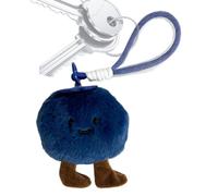 Plush Blueberry Bag Charm - Llavero de frutas con diseño de dibujos | 3,94 x 3,15 pulgadas (10 x 8 cm) Size, Premium Soft Plush Material, Multi-Purpose Keychain & Bag Charm, Cute Fruit Design