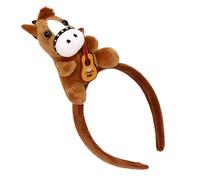 Plush Brown Ears Headband - Comfortable Elastic Hair Accessory, Violin Decoration Hair Accessory | Horse Pony Headband For Kids Birthdays Parties Holidays Holiday Stage Performances Role Playing