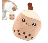 Plush Bubble Tea Dog Toy, Cartoon Stuffed Animal Pillow for Pets, Soft and Cozy Hugging Pillow for Dogs and Cats, Bubble Tea Design Pillow Reduces Pet Boredom, Fun Playtime and Comfortable Nap Time To