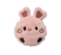 Plush Bunny Dog Ball - Interactive Puppy Play Toy 5x6cm, Thermoplastic Rubber Center, Portable Chew Item | Outdoor Pool Water Backyard Park Lawn Training Activity Aggressive Chewers Exercise Present