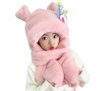 Plush Bunny Ears Moving Hat with Hooded Scarf | Cute Winter Hat with Neck Warmer and Gloves | Soft Head Cover for Cold Weather | Fun Ear Flap Hat for Kids and Adults with Ear Protection