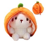 Plush Bunny Toy, Reversible Rabbit Figurine, 4.72 Inches Stuffed Carrot Animal, Soft Cuddly Doll, Cute Plush Companion, Perfect for Girls, Boys, Kids, Teens, Adults, Bedroom, Presents Giving