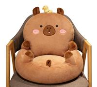 Plush Capybara Seat Cushion, Cute Capybara Chair Seat with Backrest, Office Cushion for Women Girls, Home Office Bedroom Room Decor, Comfortable Plush Chair Pad, Fun Animal Seats