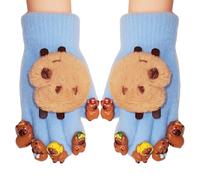 Plush Capybaras Gloves For Kids Soft Warm Winter Accessories with Lovely Animal Design and Lightweight Stylish Plush Gloves For Infants