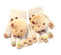 Plush Capybaras Gloves For Kids Soft Warm Winter Accessories with Lovely Animal Design and Lightweight Stylish Plush Gloves For Infants