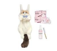 Plush Cat Backpack, Stuffed Animal Bag Removable Strap, 25.59x5.91 Inches Cute Plush with Soft Material, Animal Bag, Backpack with Sturdy Build, Stuffed Cat Bags for College and Travel