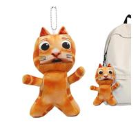 Plush Cat Pendant, Mini Animal Bag Charm Toy, Soft Touch Collectible Hanging Accessory, Durable Stitched Fabric Design Piece, Cute Aesthetic Fun Style Decoration, Women Men Daily Gift Use