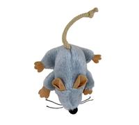 Plush Cat Toy Mouse - Realistic Moving Tail, Built In Sound Game | Soft Interactive Cat Toy Device, Feline Play Entertainment System for Pet Kitten Home Indoor Outdoor Birthday Ground Daily Use
