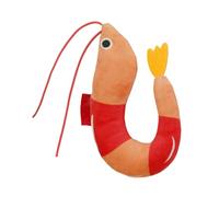 Plush Catnip Toy, Realistic Shrimp Doll, Soft Stuffed Plaything with Natural Catnip Filling, Pet Accessory, Kitty Toy with Fun Design, Fabric Companion Gift for Study Room Bedroom Living Space