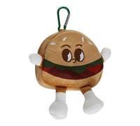 Plush Change Pouch - Toast Hamburger Coin Bag Money Holder | 13 x 15 cm Zipper Change Pouch Pouch With Key Ring | Plush Coin Purse | Cartoon Coin Bag For Kids, Adults (Polyester PP Cotton), multicolor