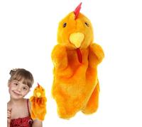 Plush Chicken Hand Puppet - Soft Hen & Rooster Stuffed Animal - Interactive Storytelling & Role Play Toy for Kids - Early Learning Fine Motor Skills Toy - 27cm Realistic Farm Animal Puppet for Prescho