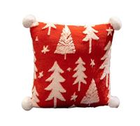 Plush Christmas Decor, Soft Decorative Cushion for Holiday, Pillow Stuffed with Cozy Boho Style, Holiday Accent for Sofa, Couch, Bed, Living Room, Bedroom, Indoor and Home, 15.75 Inches