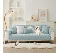 Plush Couch Cover Soft Thickened Sectional Sofa Cushion Covers Autumn and Winter Soft Warm Couch Cover 1-3 Seats Sofa Cover Non Slip and Washable Couch Slipcover,Dgray,70 * 90cm/27.6 * 35.4in(Blue,110