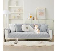 Plush Couch Cover Soft Thickened Sectional Sofa Cushion Covers Autumn and Winter Soft Warm Couch Cover 1-3 Seats Sofa Cover Non Slip and Washable Couch Slipcover,Dgray,70 * 90cm/27.6 * 35.4in(1,90*120