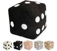 Plush Dice Shaped Pillow,Cute Soft Cozy Cube Pillow,Fun Throwable Cube Dices Pillows,Modern Home Decorative Throw Pillows,for Sofa,Bedroom,Party Gift (Black, 30 * 30 * 30cm/11.81 * 11.81 * 11.81in)