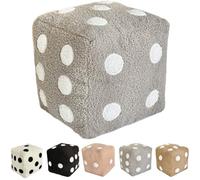 Plush Dice Shaped Pillow,Cute Soft Cozy Cube Pillow,Fun Throwable Cube Dices Pillows,Modern Home Decorative Throw Pillows,for Sofa,Bedroom,Party Gift (Grey, 20 * 20 * 20cm/7.87 * 7.87 * 7.87in)