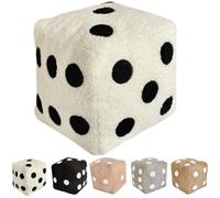 Plush Dice Shaped Pillow,Cute Soft Cozy Cube Pillow,Fun Throwable Cube Dices Pillows,Modern Home Decorative Throw Pillows,for Sofa,Bedroom,Party Gift (White, 30 * 30 * 30cm/11.81 * 11.81 * 11.81in)
