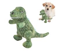 Plush Dinosaur Dog Toy, Interactive Dog Chew Toy, Squeaky Doll, Teeth Cleaning & Bite Resistant, Ideal for Small & Medium Breeds for Dogs & Cats, Size 8.66x6.3 Inches