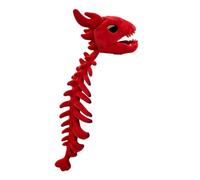 Plush Dinosaur Skeleton Costume - Halloween Realistic Dino Skull With Spine