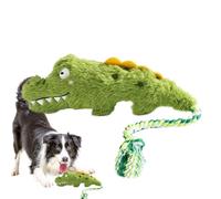 Plush Dog Toy, Crocodile Squeaky Chew, Stuffed Animal for Pets, Soft Texture, Bite-Resistant Fabric, Built-In Sound, Engaging Play, Lightweight Design, Perfect for Home, Park, Training, 7.87 inches