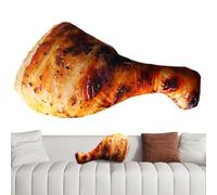 Plush Doll Realistic Funny 3D Simulation Chicken Leg Pillow Soft Stuffed Cushion Toy Novelty Gift Sofa Bedroom Nursery Photo Prop Birthday New Year Home Room Shelf Decor Kids Boys Girls Adults