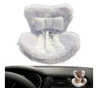 Plush Doll Seat, Car Vent Chair, 6.1x6.1x2.36 Inches Mini Seats Design and Clip on Attachment, Air Vent Ornament for Automotive, Sedan, RV, Truck, Desktop, Dashboard
