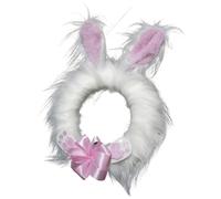 Plush Easter Wreath, Bunny Spring Decoration, 16 Inch Seasonal Door Ornament with Soft Plush Design, Charming Holiday Wall Decor, Decorative Entryway Accent Wreath for Home Apartment Living Room
