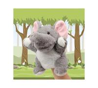 Plush Elephant Hand Puppet Stuffed Animal Toy Open Movable Mouth Creative Role Play Storytelling Plushies Gifts for Kids Toddlers Birthday Christmas
