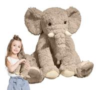 Plush Elephant | Soft Huggable Doll,Sleeping Companion, Elephant Doll, Cute Decoration for Bed, Bookshelf, Sofa