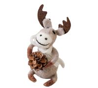 Plush Felt Deer Doll Ornament Christmas Reindeer Figurine Stuffed Toy Decoration For Mantles Shelf Holiday Decoration Holiday Craft Deer Plush