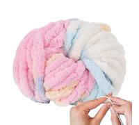 Plush Garn - 26,97 M Weiches Chenille Garn - Strick- Und Häkelgarn Für Warme Schals, Wintermützen, Decken Und Körbe | Flauschiges Grn Für Babykleidung, Haustierbetten, DIY Kissen nd Handarbeitsproje