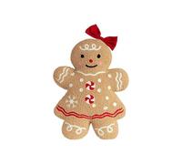 Plush Gingerbread Man - Soft Gingerbread Throw Pillow for Holiday Decoration, Desktop Ornament for Christmas, Bedroom, Living Room, Sofa, Chair, Car, Couch, Festive Home Display Material Plush
