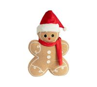 Plush Gingerbread Man Soft Toy - Holiday Birthday Gift | PP Cotton Filling with Fuzzy Fabric Texture Cuddly Plush Character for Christmas Birthday Party Home Decor Fun Play Companion